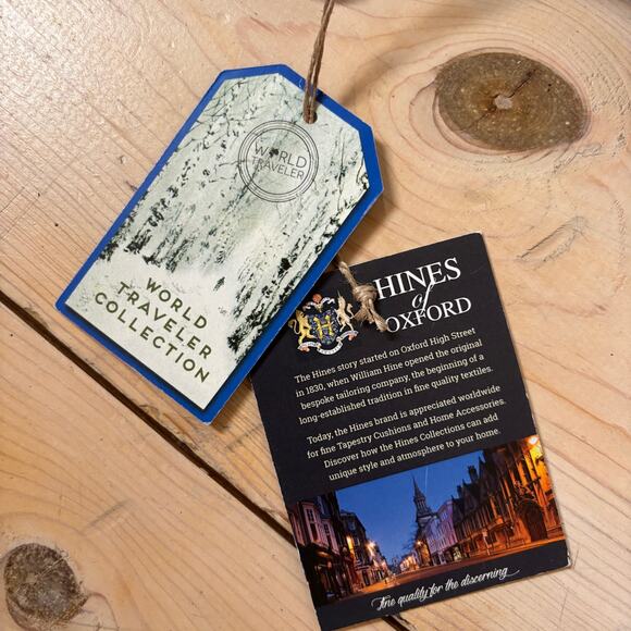 Hines of Oxford NWT Stag Red Buck Tapestry Velvet Feather Pillow Red Green 12x19 - Picture 2 of 6